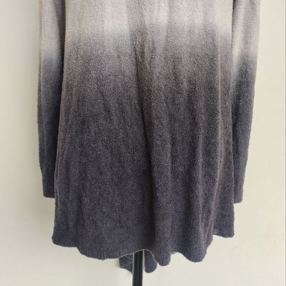 Barefoot Dreams CozyChic Lite Ombré Cardigan Sweater Size Small Gray Blue - Picture 7 of 9